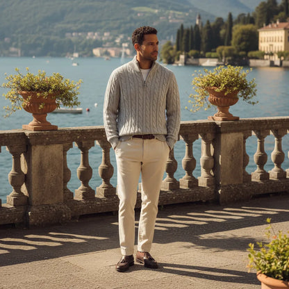 Pull LONDON demi-zippé - L'HOMME PARIS